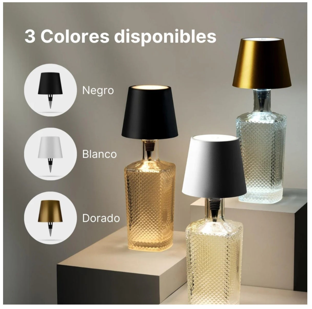 Lámpara LED Recargable con Diseño Sofisticado